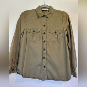 W's XS Old Navy Classic Button-Up Shirt in Forest Green